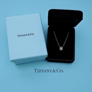 RARE Tiffany & Co. 18k Rose Gold Jewel Box Emerald Cut Diamond Necklace